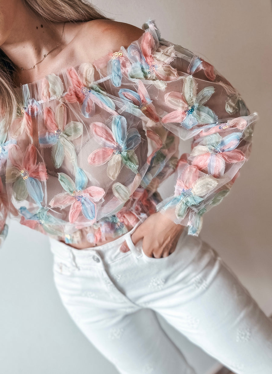 PASTEL FLOWER BLOUSE