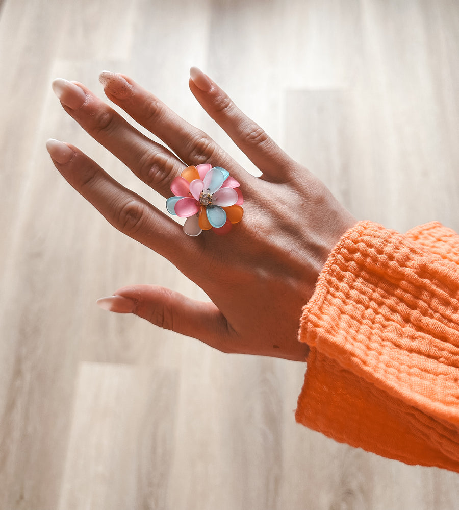 FLOWER RING 2 - STAINLESS STEEL