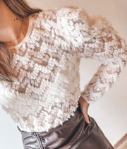 MARIE SPARKLE BLOUSE - WIT