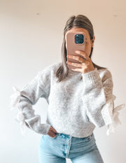 BOW KNIT - GRIJS