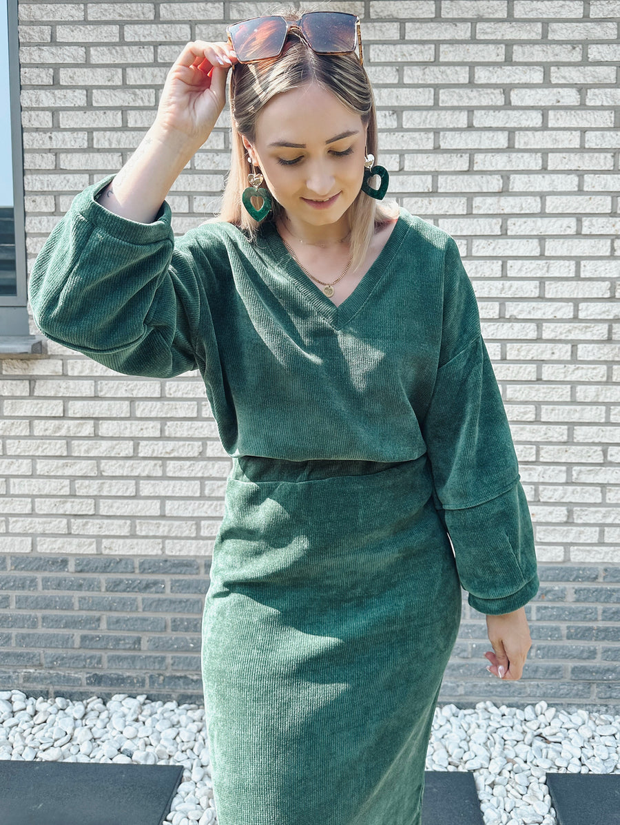 FENNA SET - DONKER GROEN