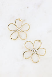 BLOEMEN OORBELLEN 5 - STAINLESS STEEL
