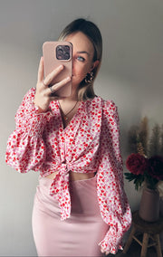 LAURENCE SATIN ROK - ROZE
