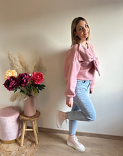 BOW SWEATER - PINK