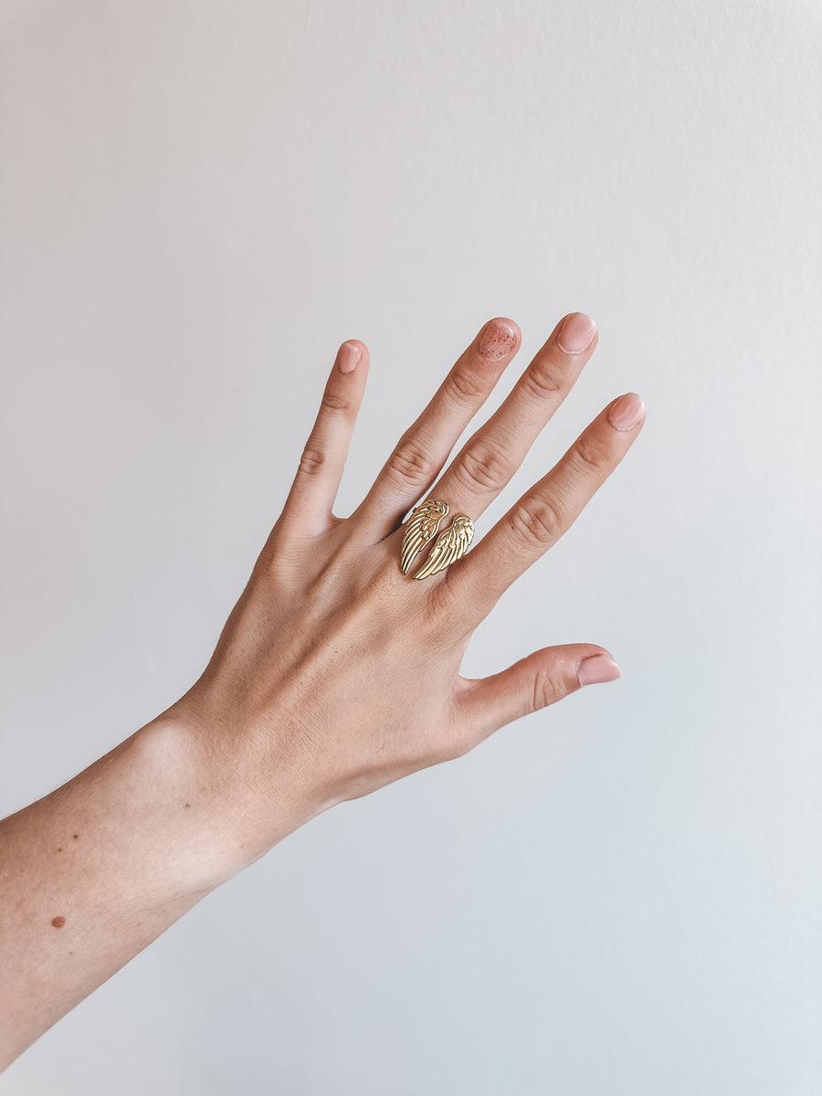 ANGEL WINGS RING - STAINLESS STEEL