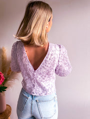 FLORINE FLOWER BLOUSE - LILA