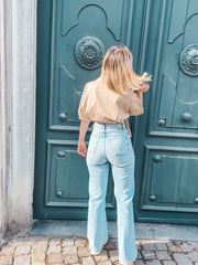 SENNA CROP BLOUSE - BEIGE