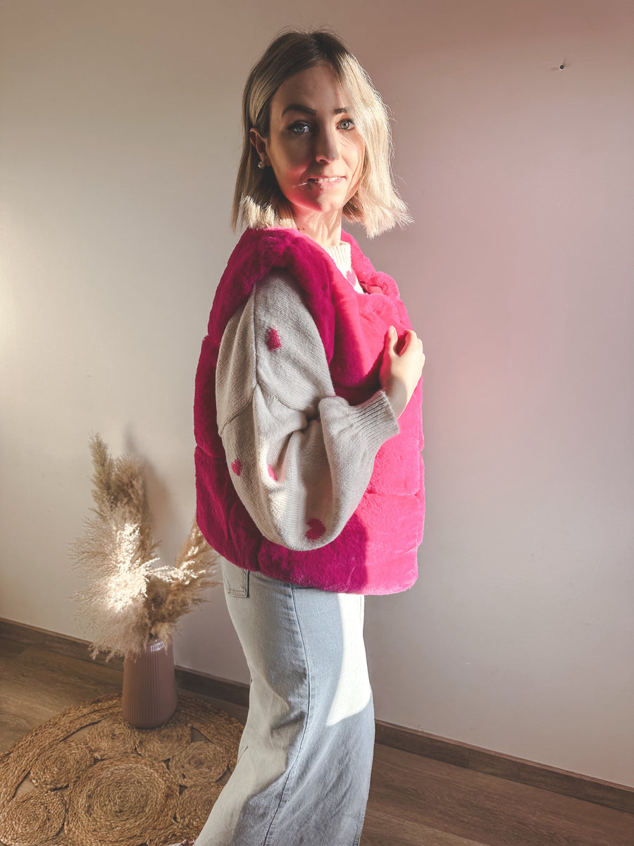 ROXANNE GILET - FUSHIA