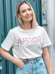 AMOUR T-SHIRT - WIT/ORANJE
