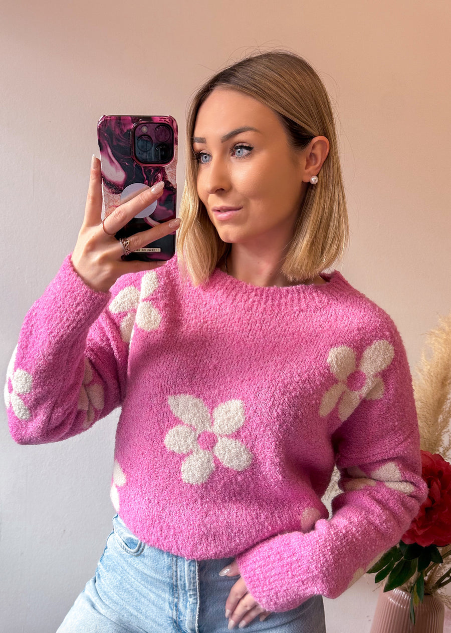 FEMKE FLOWER KNIT - ROZE