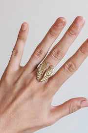 ANGEL WINGS RING - STAINLESS STEEL