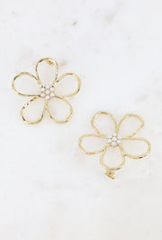 BLOEMEN OORBELLEN 5 - STAINLESS STEEL