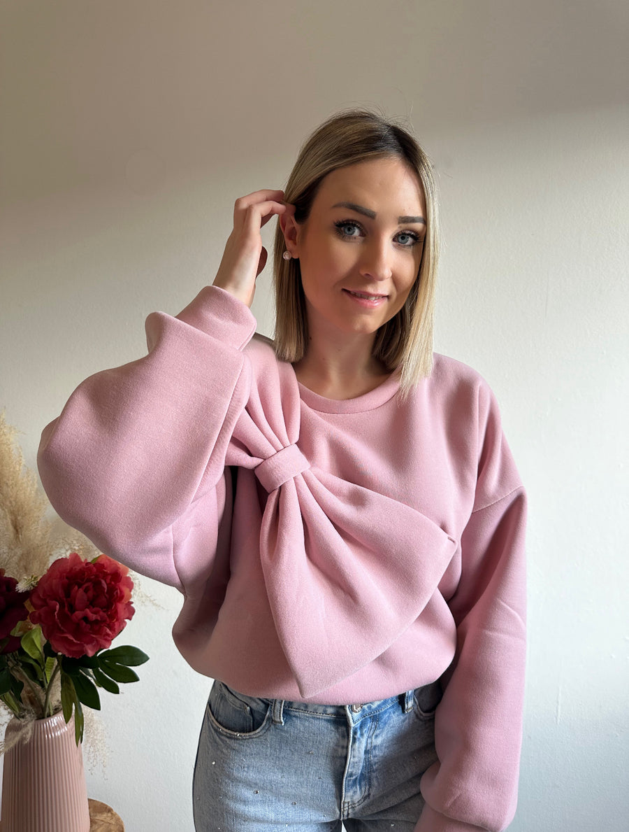 BOW SWEATER - PINK