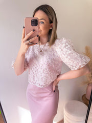 FLORINE FLOWER BLOUSE - ROZE