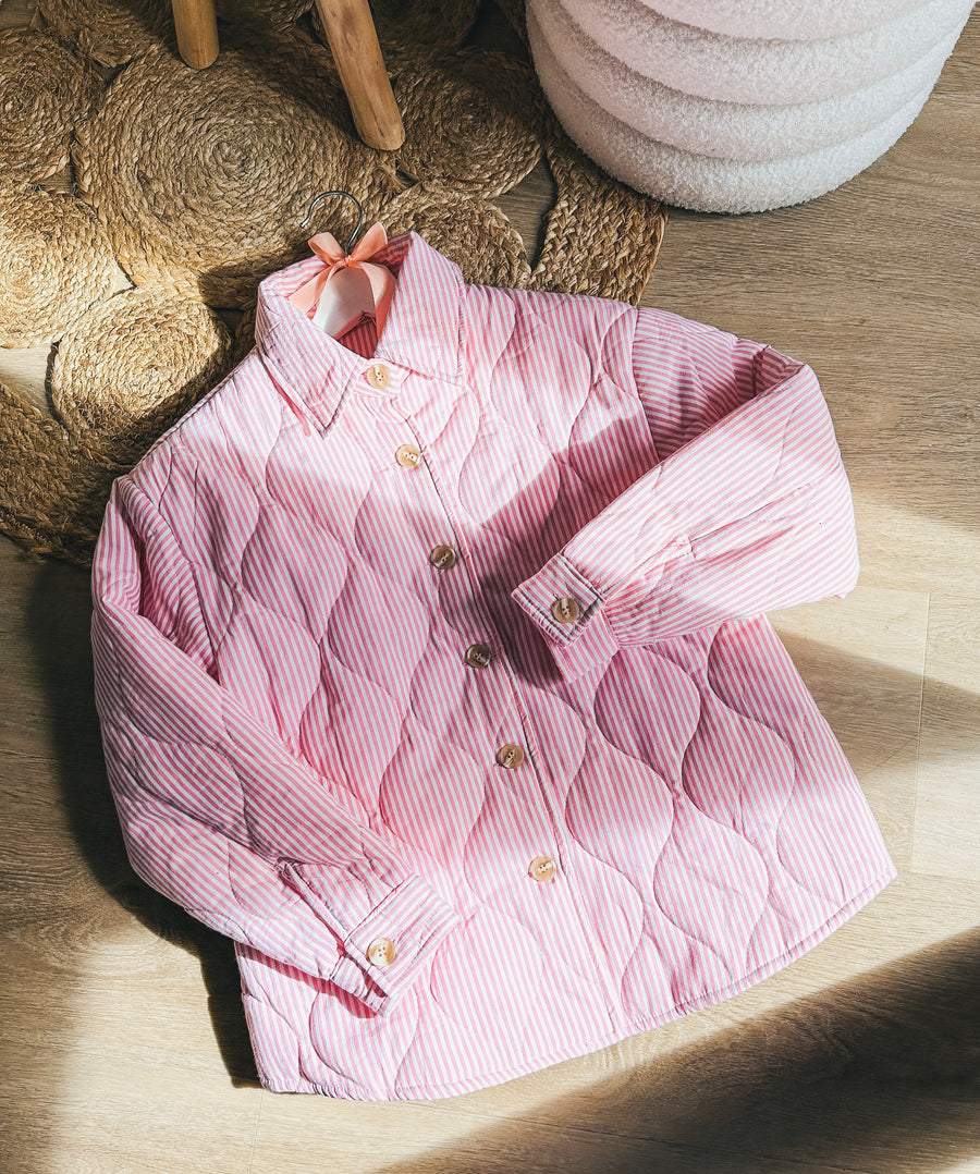 CLEO PADDED JACKET - ROZE/WIT