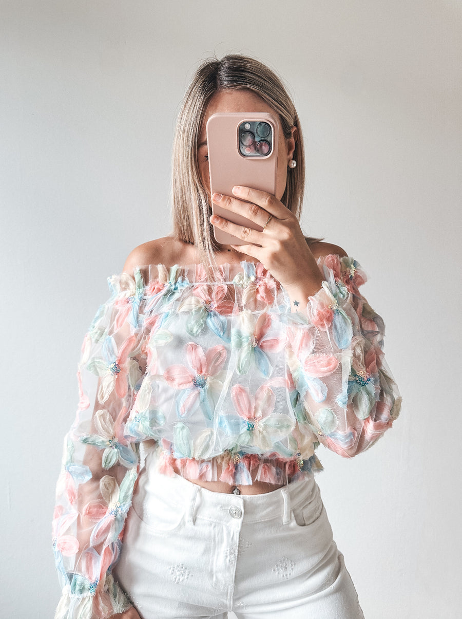PASTEL FLOWER BLOUSE