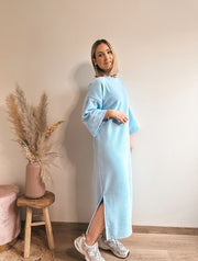 FENNA DRESS - LICHTBLAUW