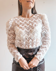 MARIE SPARKLE BLOUSE - WIT