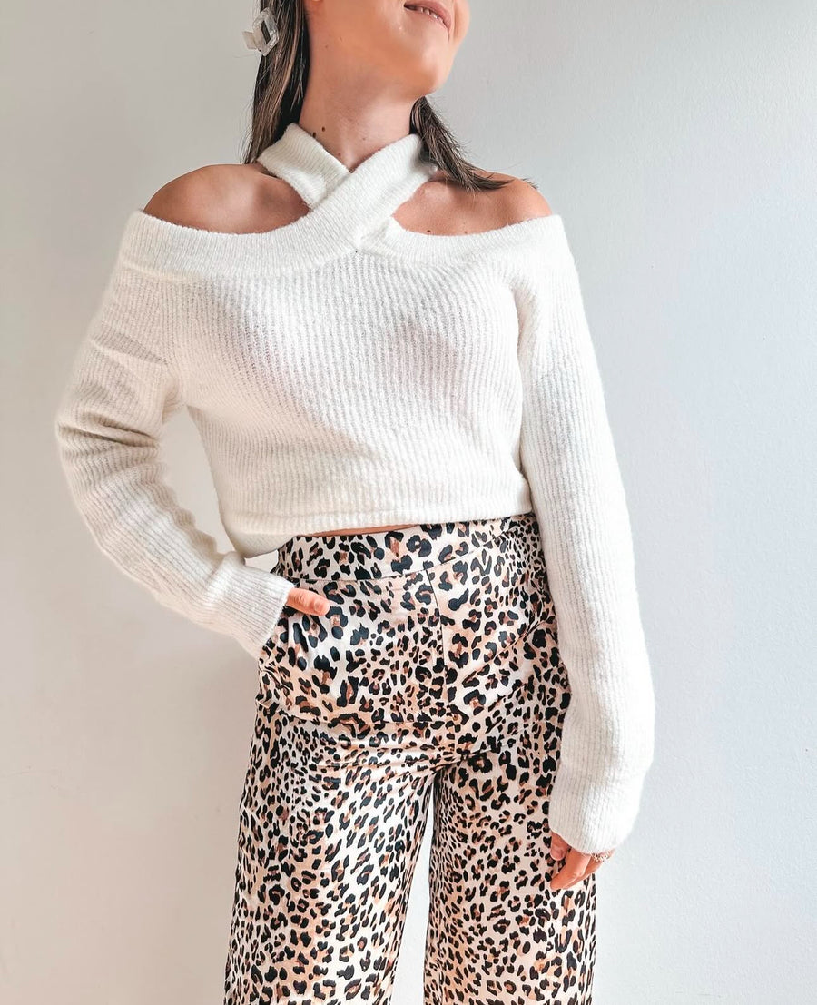 CROSSED KNIT - WIT