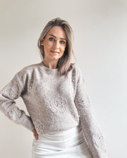 FLOWER KNIT - BEIGE
