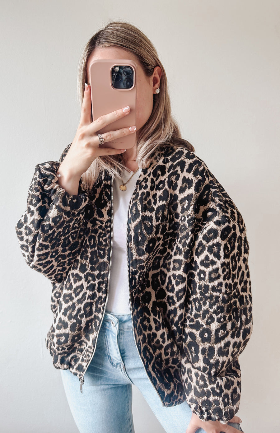 LEOPARD BOMBER JACKET