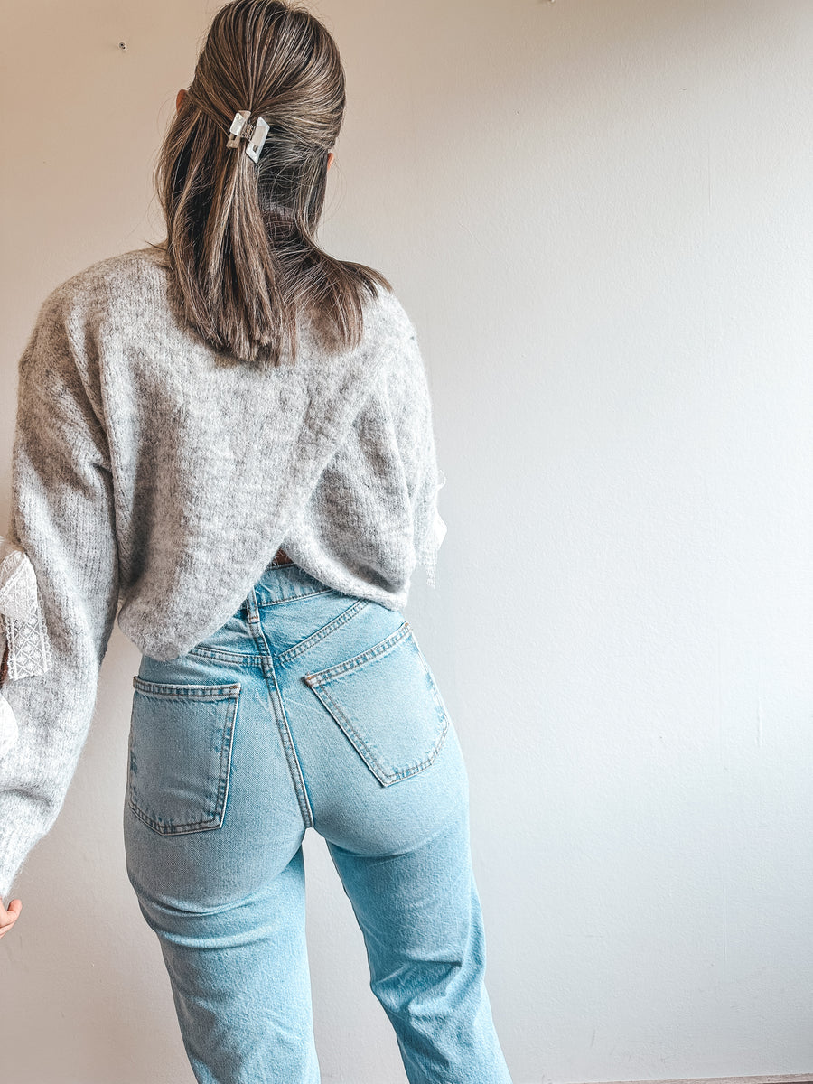 BOW KNIT - GRIJS