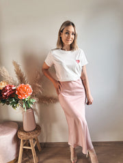 LAURENCE SATIN ROK - ROZE