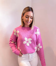 FEMKE FLOWER KNIT - ROZE