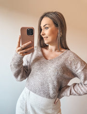 EDITH BOW KNIT - BEIGE
