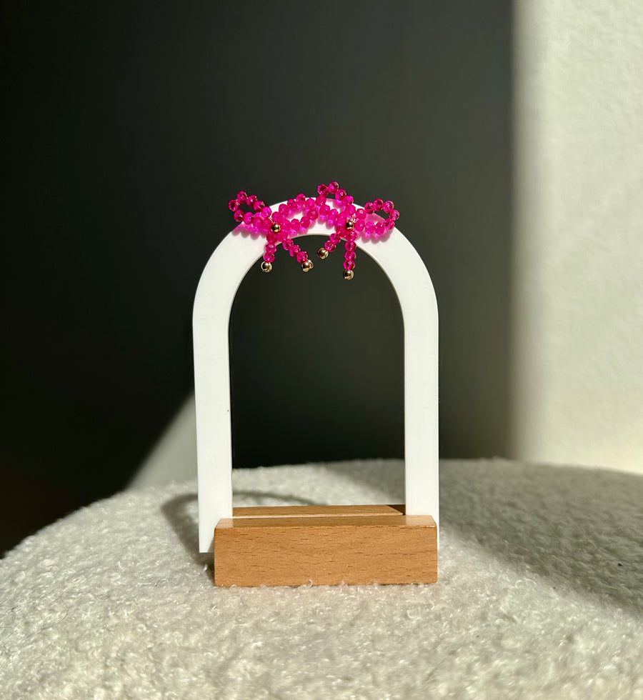 BOW OORBELLEN - FUSHIA