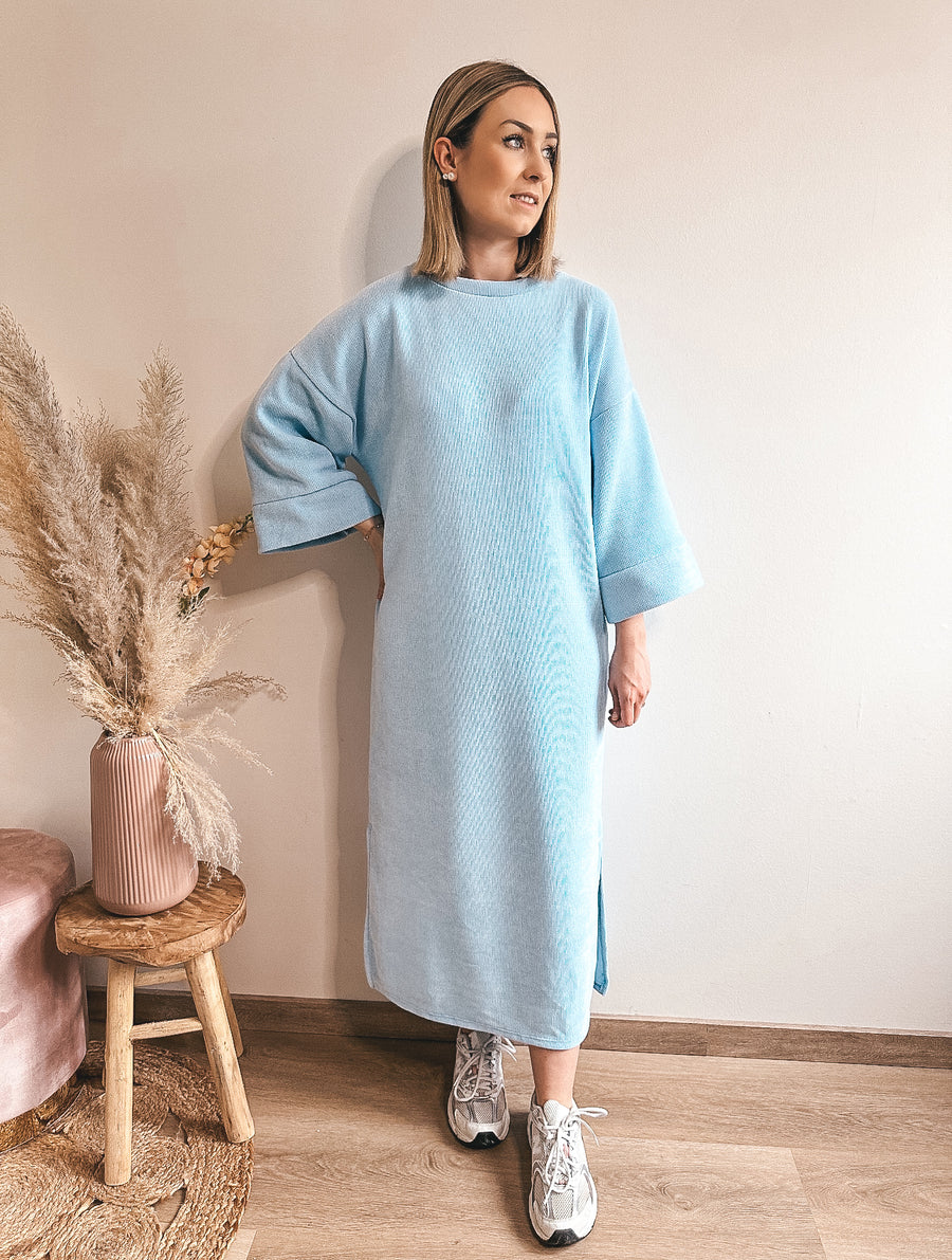 FENNA DRESS - LICHTBLAUW