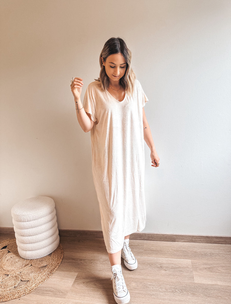 MILLY BADSTOF DRESS - ECRU