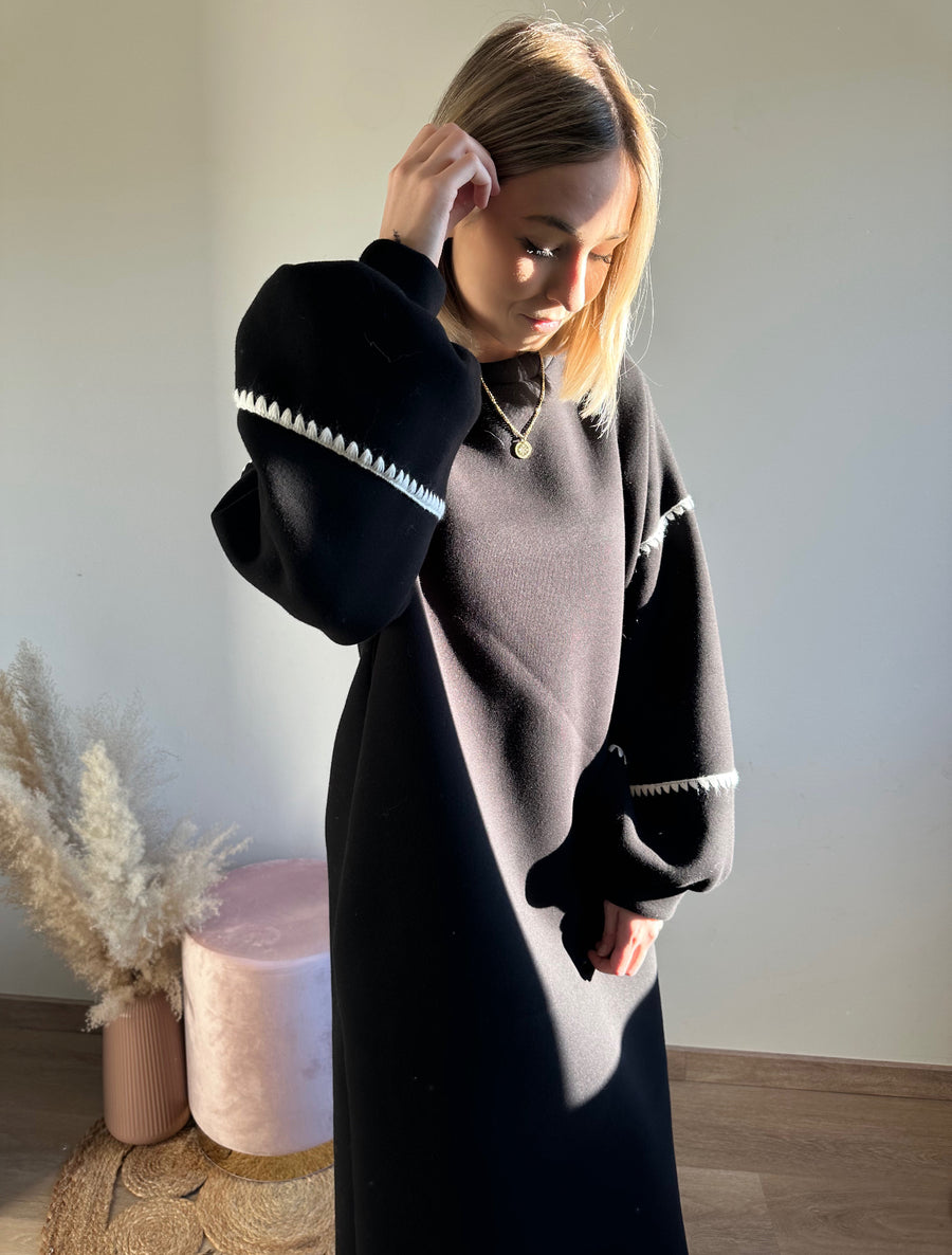 NINA SWEATERDRESS - ZWART