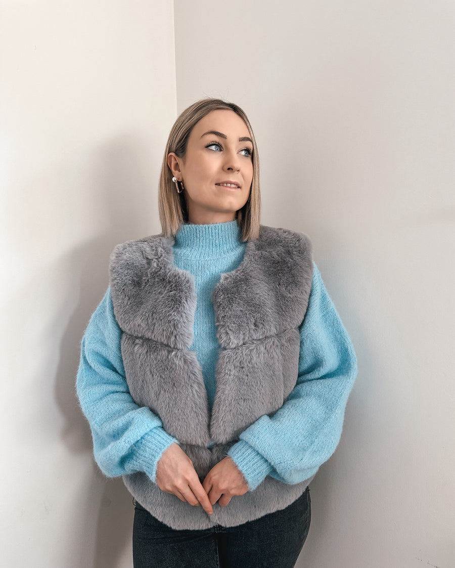 ROXANNE GILET - GRIJS