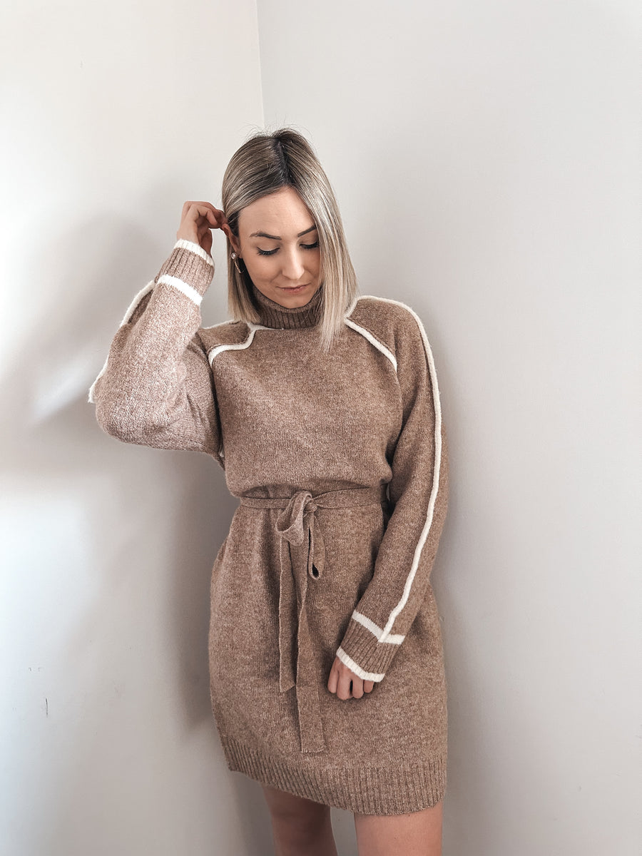 SOPHIE KNIT DRESS - beige