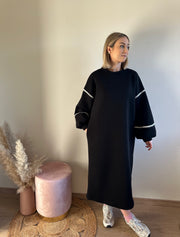 NINA SWEATERDRESS - ZWART